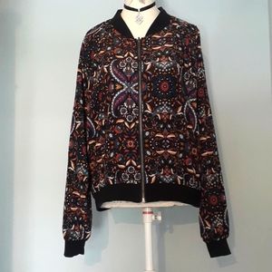 # Xhileration reversable black/floral Bomber Jacket
